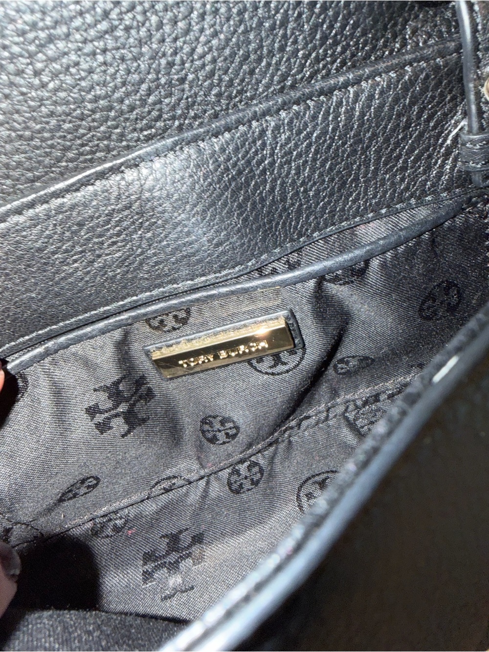 Tory Burch Thea Black Leather Shoulder Evening Crossbody Bag with Tassel - Picture 4 of 5